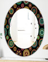 Obsidian Impressions 2 - Bohemian and Eclectic Mirror - Oval or Round Wall Mirror