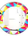 Capricious Colorfields 1 - Modern Mirror - Frameless Oval or Round Wall Mirror