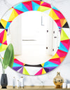 Capricious Colorfields 1 - Modern Mirror - Frameless Oval or Round Wall Mirror