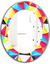 Capricious Colorfields 1 - Modern Mirror - Frameless Oval or Round Wall Mirror