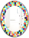 Capricious Colorfields 2 - Modern Mirror - Oval or Round Wall Mirror