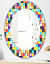 Capricious Colorfields 2 - Modern Mirror - Oval or Round Wall Mirror