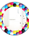 Capricious Colorfields 3 - Modern Mirror - Oval or Round Wall Mirror