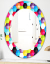 Capricious Colorfields 3 - Modern Mirror - Oval or Round Wall Mirror