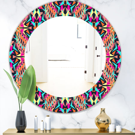 Electro Boho Color Trend - Bohemian and Eclectic Mirror - Oval or Round Wall Mirror