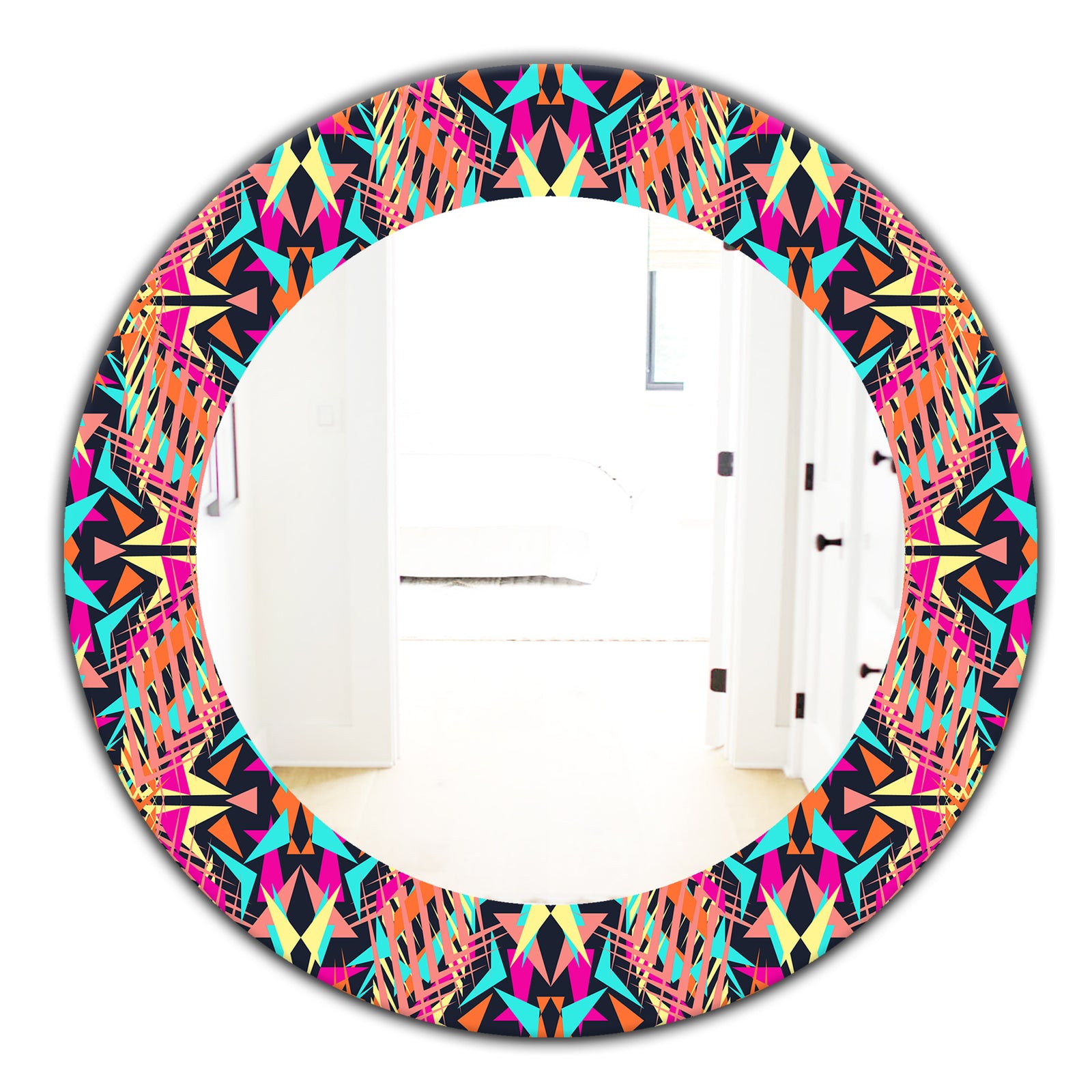 Electro Boho Color Trend - Bohemian and Eclectic Mirror - Oval or Round Wall Mirror