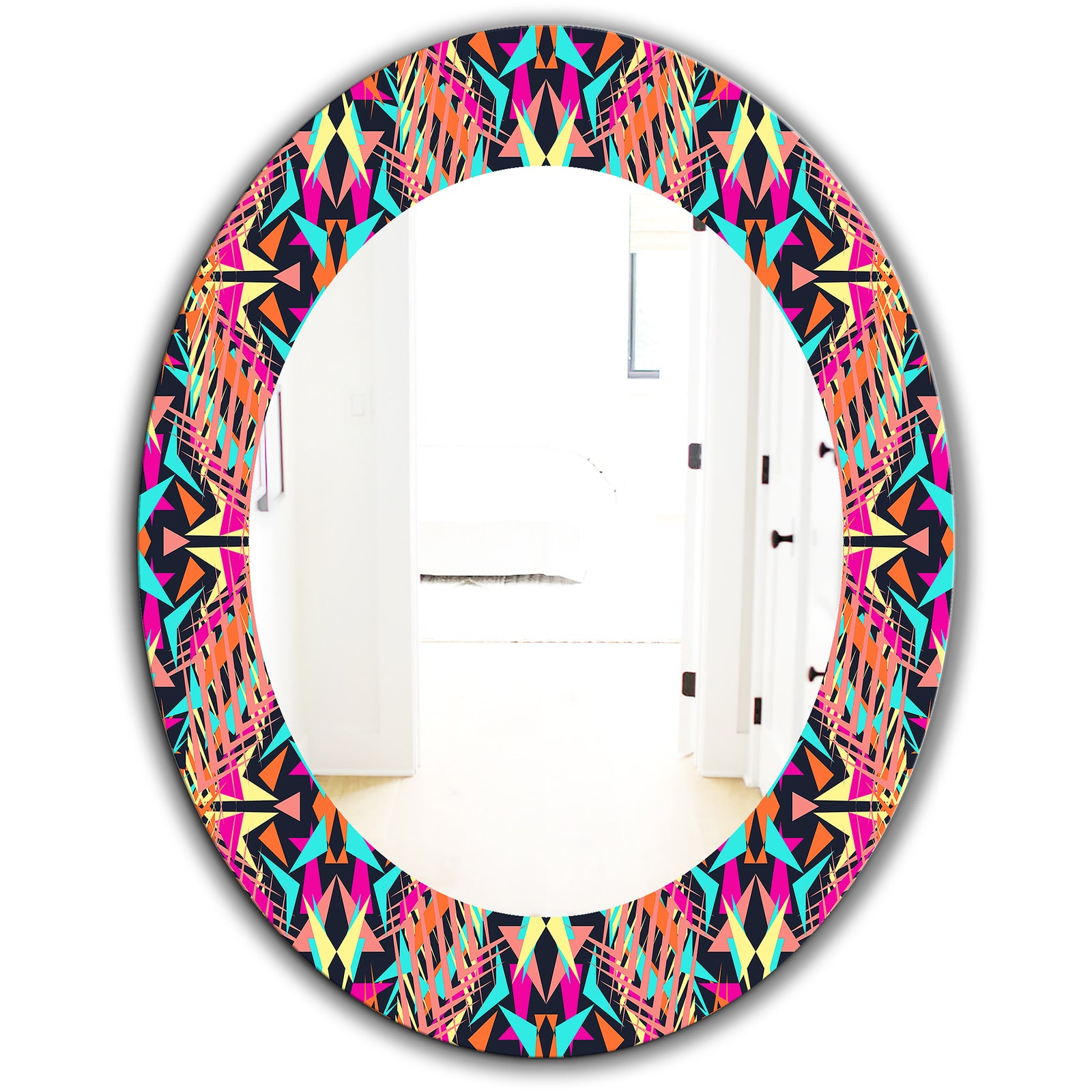 Electro Boho Color Trend - Bohemian and Eclectic Mirror - Oval or Round Wall Mirror