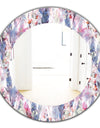 Feathers 2 - Bohemian and Eclectic Mirror - Frameless Oval or Round Vanity Mirror