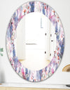 Feathers 2 - Bohemian and Eclectic Mirror - Frameless Oval or Round Vanity Mirror