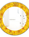 Yellow Moods 2 - Mid-Century Mirror - Oval or Round Wall Mirror