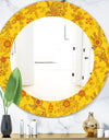 Yellow Moods 2 - Mid-Century Mirror - Oval or Round Wall Mirror