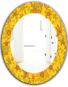 Yellow Moods 2 - Mid-Century Mirror - Oval or Round Wall Mirror