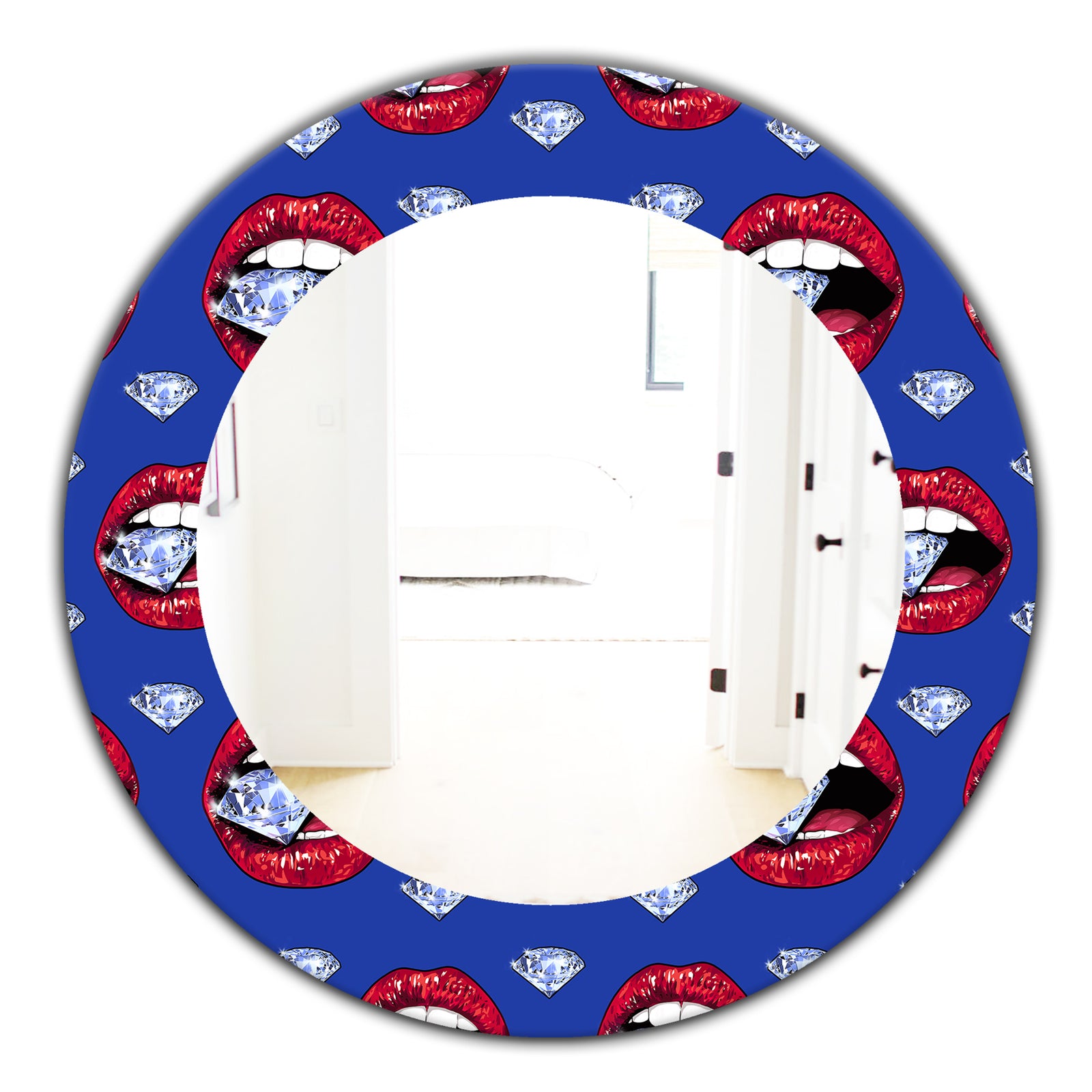 Hot Lips I - Modern Mirror - Oval or Round Wall Mirror
