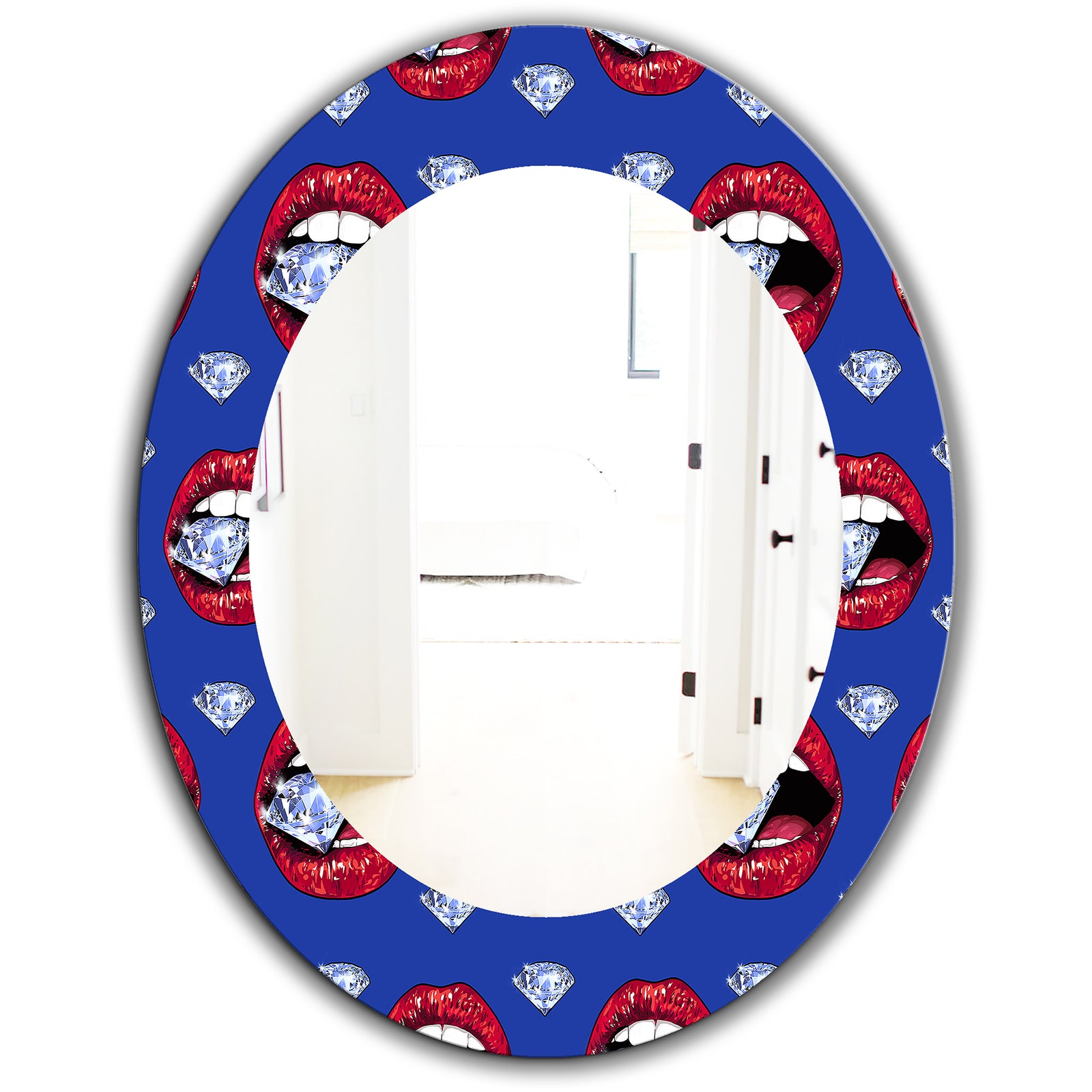 Hot Lips I - Modern Mirror - Oval or Round Wall Mirror
