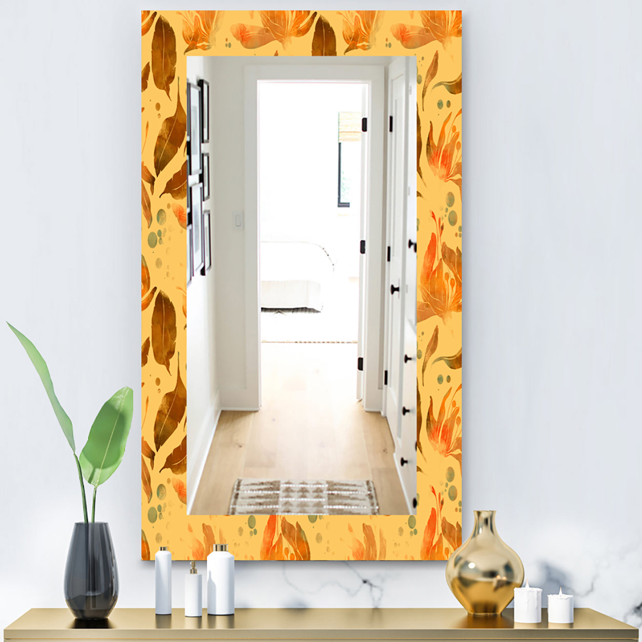 Yellow Moods 3 - Modern Mirror - Vanity Mirror