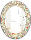 Paisley 1 - Bohemian and Eclectic Mirror - Frameless Oval or Round Wall Mirror