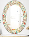 Paisley 1 - Bohemian and Eclectic Mirror - Frameless Oval or Round Wall Mirror