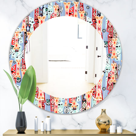 Abstract Pattern - Modern Mirror - Oval or Round Wall Mirror