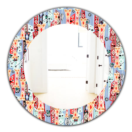 Abstract Pattern - Modern Mirror - Oval or Round Wall Mirror