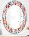 Abstract Pattern - Modern Mirror - Oval or Round Wall Mirror