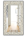 I Feel Love Text Pattern - Bohemian and Eclectic Mirror - Vanity Mirror