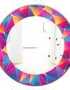Bright Triangle With Grunge Effect - Modern Mirror - Oval or Round Wall Mirror