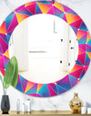 Bright Triangle With Grunge Effect - Modern Mirror - Oval or Round Wall Mirror