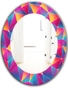 Bright Triangle With Grunge Effect - Modern Mirror - Oval or Round Wall Mirror