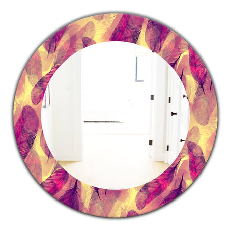 Feathers 3 - Modern Mirror - Oval or Round Wall Mirror