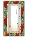 Colorful Floral Pattern - Bohemian and Eclectic Mirror - Modern Wall Mirror