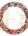 Feathers 4 - Modern Mirror - Frameless Oval or Round Wall Mirror