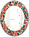 Feathers 4 - Modern Mirror - Frameless Oval or Round Wall Mirror