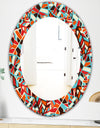 Feathers 4 - Modern Mirror - Frameless Oval or Round Wall Mirror