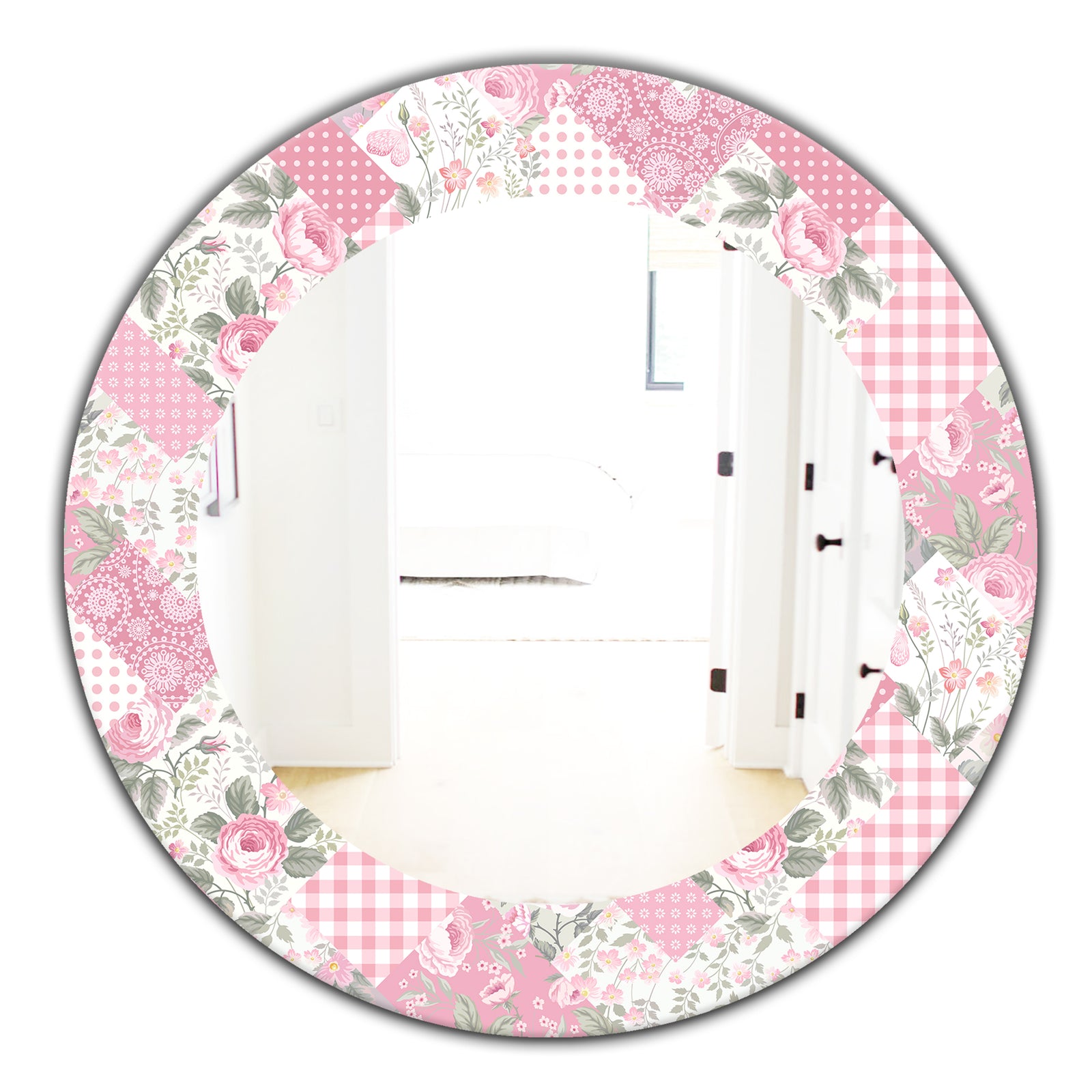 Floral Dew 6 - Traditional Mirror - Oval or Round Wall Mirror