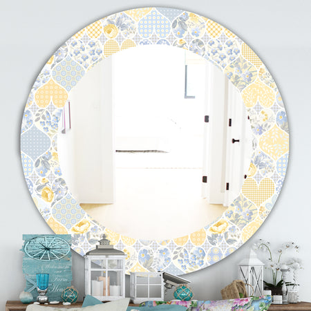 Floral Dew 7 - Farmhouse Mirror - Oval or Round Wall Mirror
