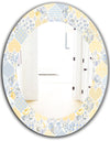 Floral Dew 7 - Farmhouse Mirror - Oval or Round Wall Mirror