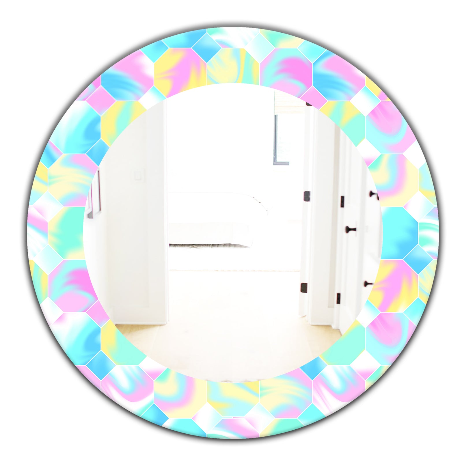 Pastel Dreams 1 - Modern Mirror - Oval or Round Wall Mirror
