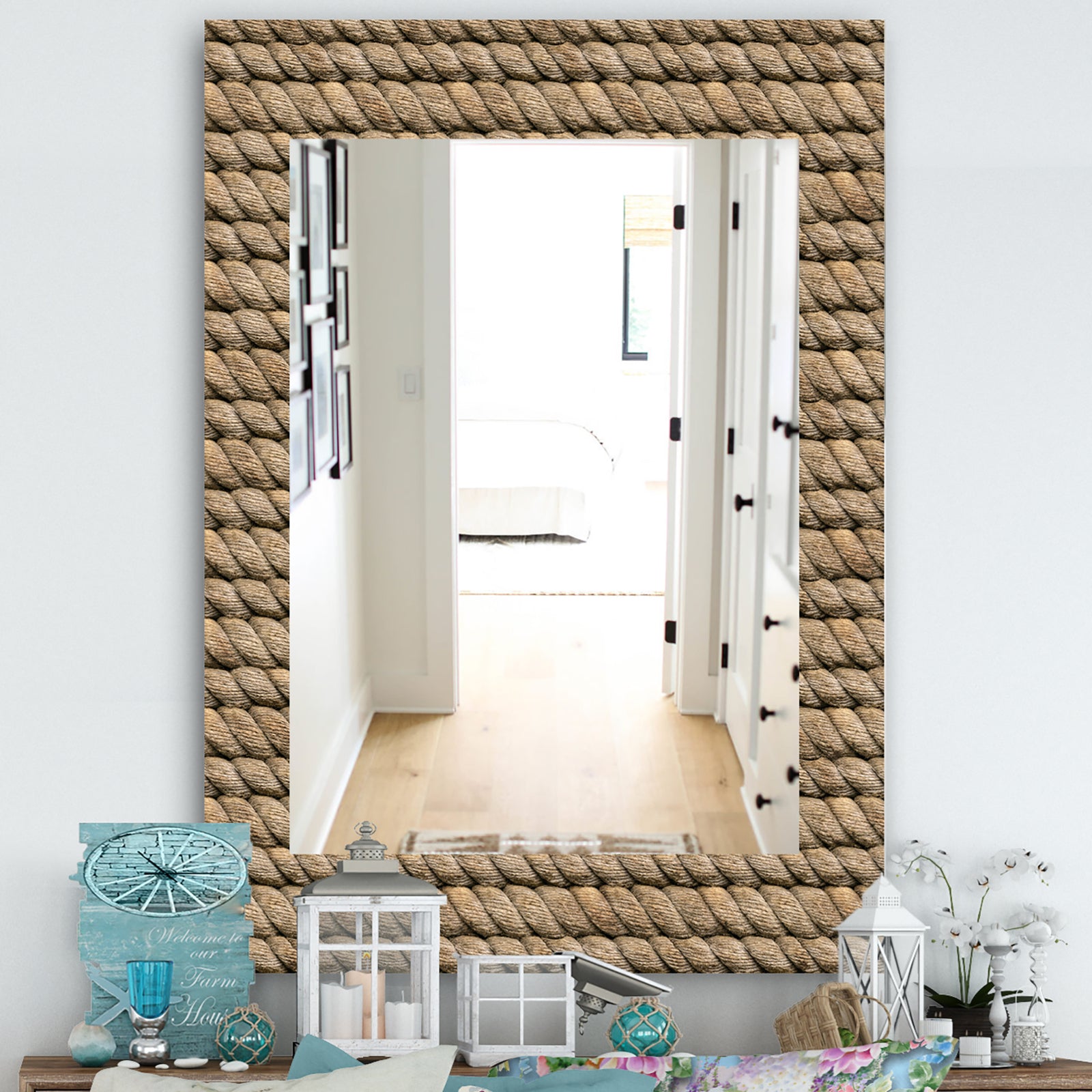 The Gray Barn 'Hemp Rope - Farmhouse Vanity Mirror