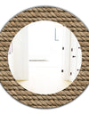 Hemp Rope - Farmhouse Mirror - Frameless Oval or Round Wall Mirror