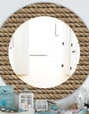 Hemp Rope - Farmhouse Mirror - Frameless Oval or Round Wall Mirror