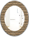 Hemp Rope - Farmhouse Mirror - Frameless Oval or Round Wall Mirror