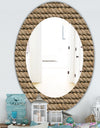 Hemp Rope - Farmhouse Mirror - Frameless Oval or Round Wall Mirror