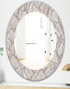 Leaves Of Palm Tree - Bohemian and Eclectic Mirror - Oval or Round Wall Mirror