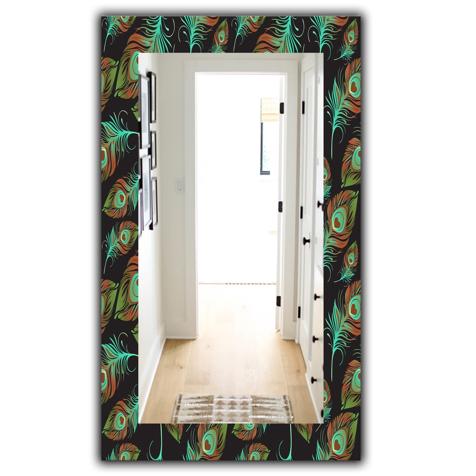 Feathers 5 - Bohemian and Eclectic Mirror - Modern Wall Mirror
