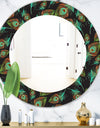 Feathers 5 - Bohemian and Eclectic Mirror - Oval or Round Wall Mirror