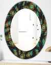 Feathers 5 - Bohemian and Eclectic Mirror - Oval or Round Wall Mirror