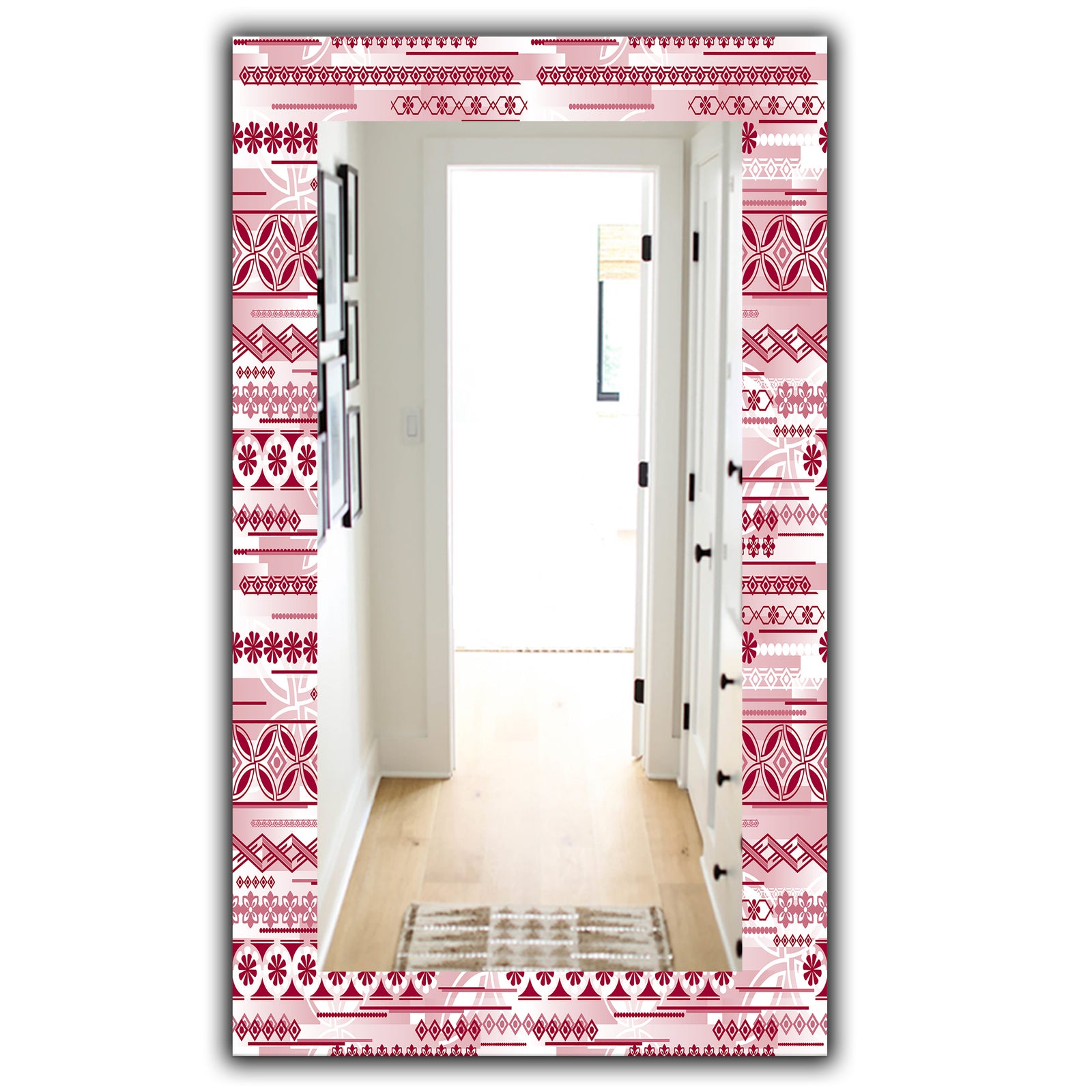 Irregular Pattern - Bohemian and Eclectic Mirror - Frameless Modern Wall Mirror