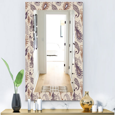 Various Feather Pattern - Bohemian Eclectic Mirror - Modern Wall Mirror