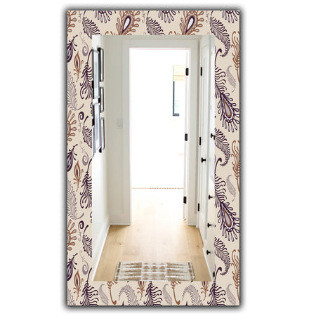 Various Feather Pattern - Bohemian Eclectic Mirror - Modern Wall Mirror