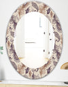 Various Feather Pattern - Bohemian and Eclectic Mirror - Frameless Oval or Round Wall Mirror